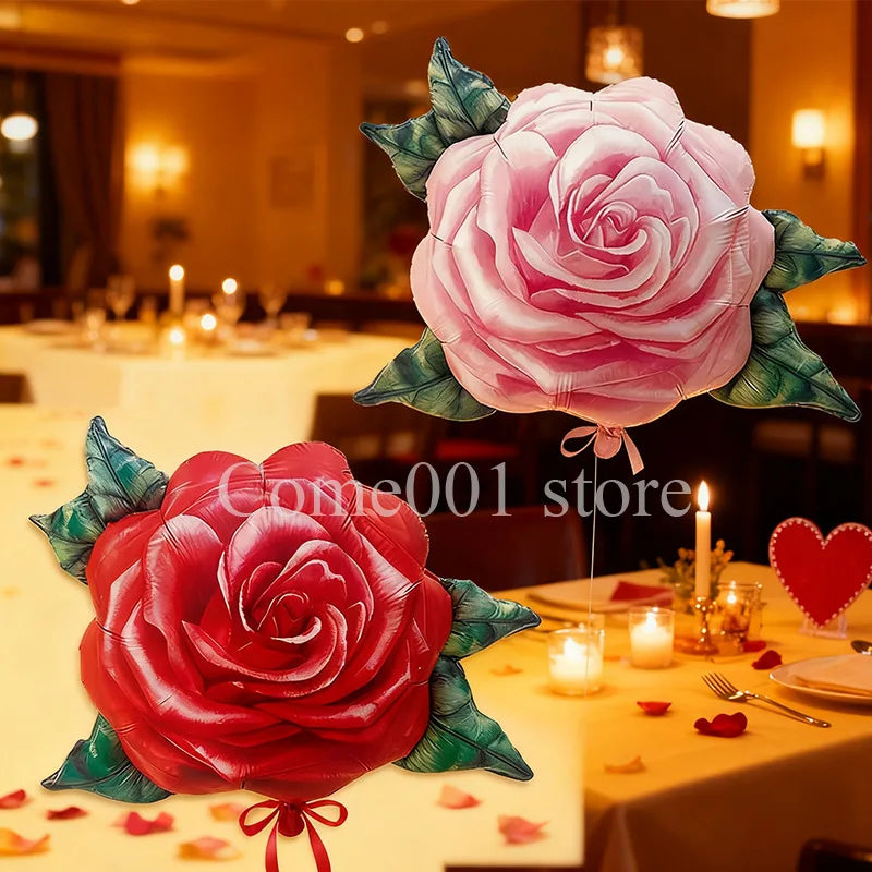 Valentine's Day Painting Rose Ballons Proposal Engagement Mother's Day Balloons Birthday Party Decorations Photo Props Supply