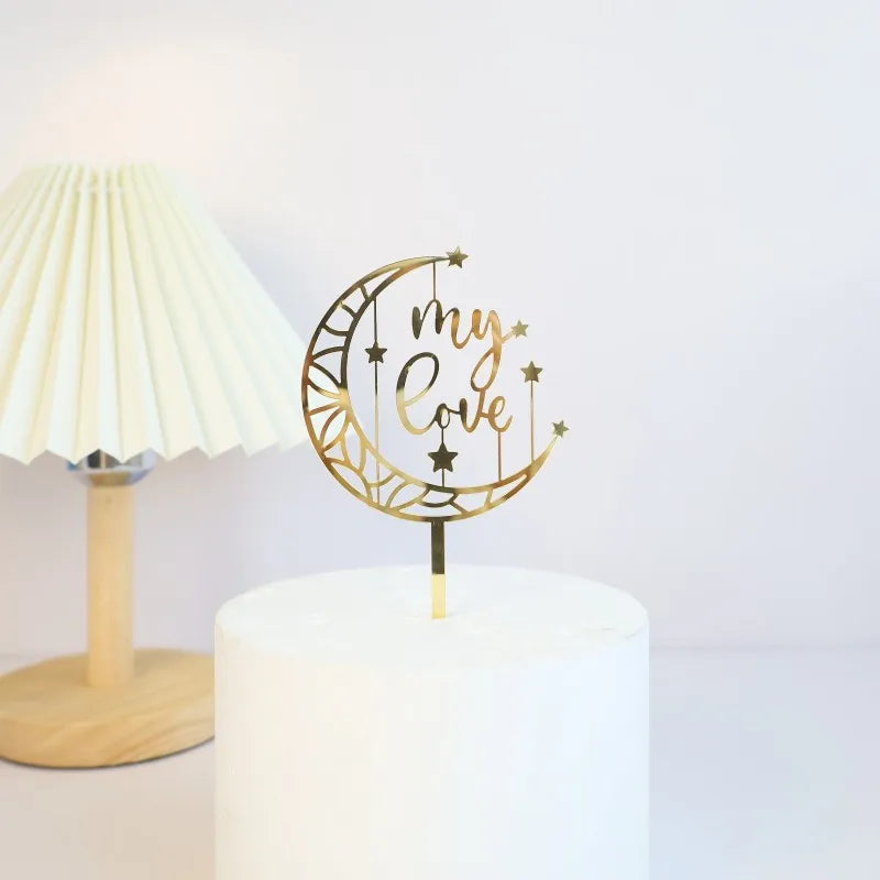 Big Red Love Wedding & Engagement Party Cake Toppers Acrylic Love Valentine's Day Cake Topper for Wedding Party Cake Decorations