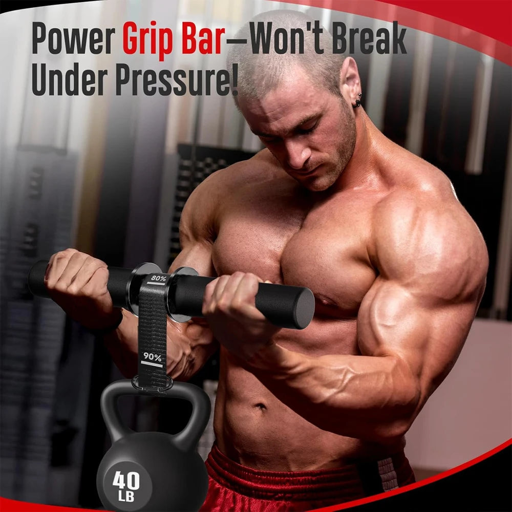 Forearm Strength Trainer Wrist Roller with Thickened Non-Slip Handle Adjustable Belt Home Workout Fitness Equipment Durable