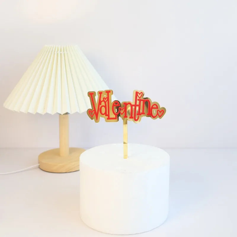 Big Red Love Wedding & Engagement Party Cake Toppers Acrylic Love Valentine's Day Cake Topper for Wedding Party Cake Decorations