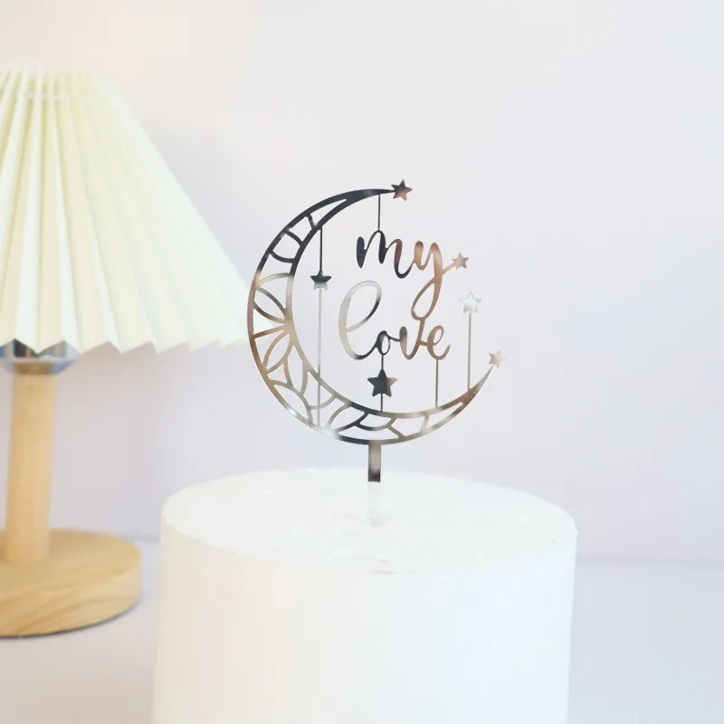 Big Red Love Wedding & Engagement Party Cake Toppers Acrylic Love Valentine's Day Cake Topper for Wedding Party Cake Decorations